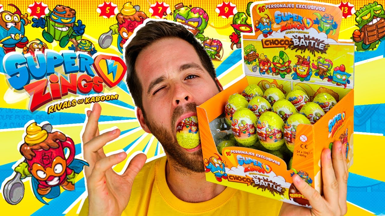 SuperZings Choco Battle UNBOXING CAJA 24 HUEVOS SORPRESA en Pe Toys