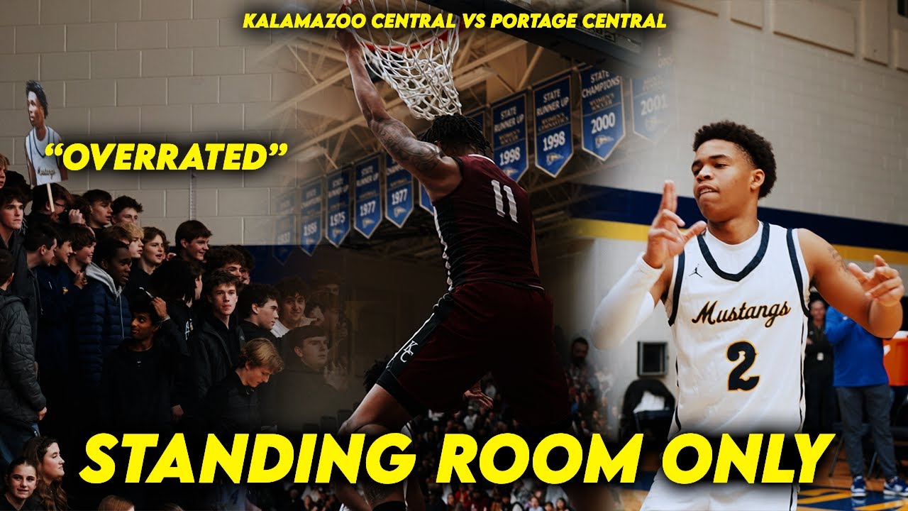 PACKED NAILBITER Came Down To The LAST SHOT(standing room only) Kalamazoo Central vs Portage Central