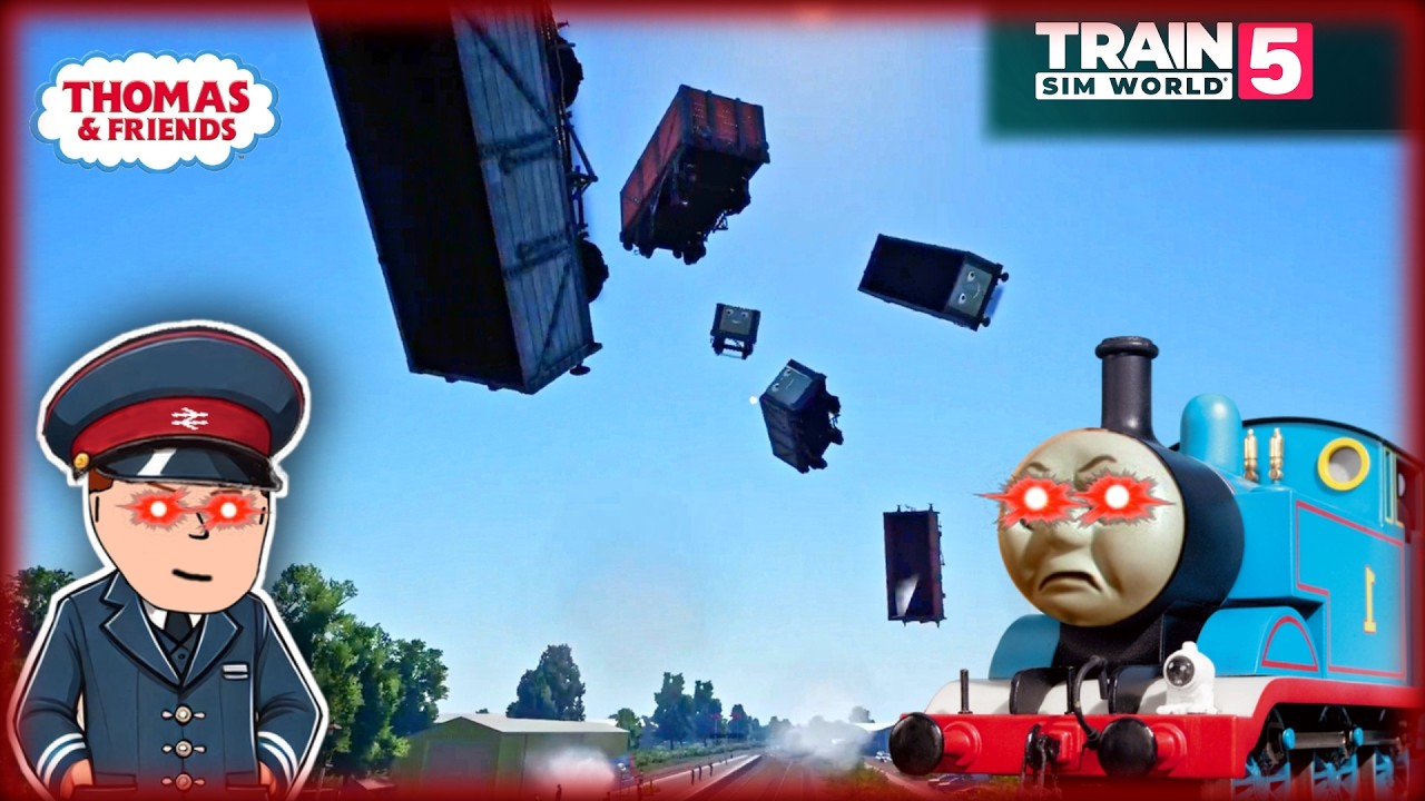 Томас мстит проблемным вагонам! — Аварии в Train Sim World 5