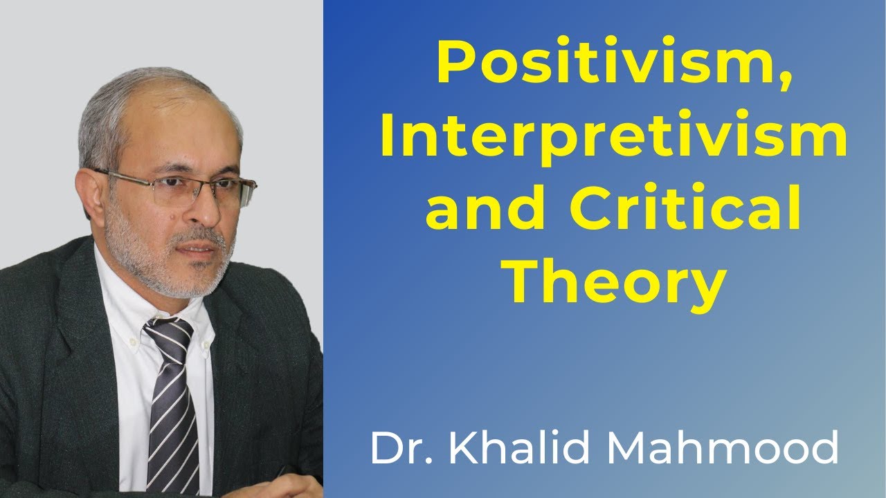Positivism, Interpretivism and Critical Theory [Urdu/Hindi] | Dr. Khalid Mahmood