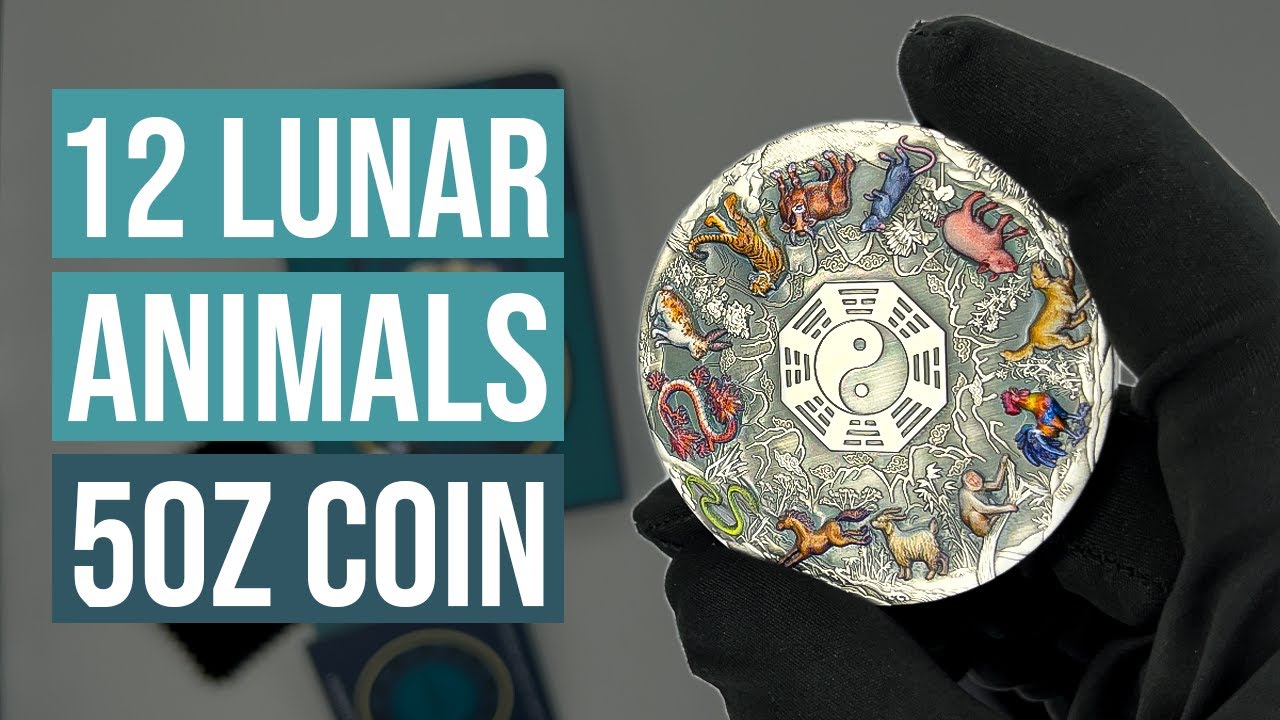 Unboxing 12 Lunar Animals 2022 5oz Silver Antiqued Coloured Coin