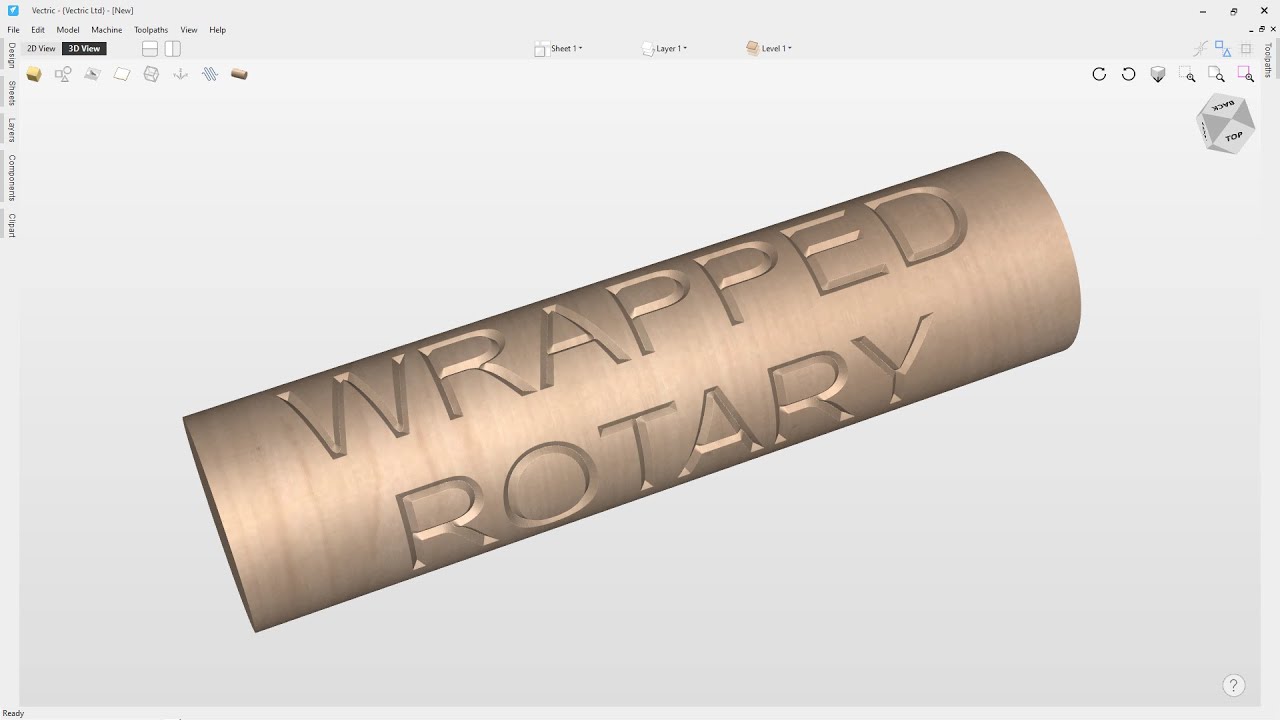 Introduction to wrapped rotary in Vectric software | Wrapped Rotary Machining | V12 Tutorials