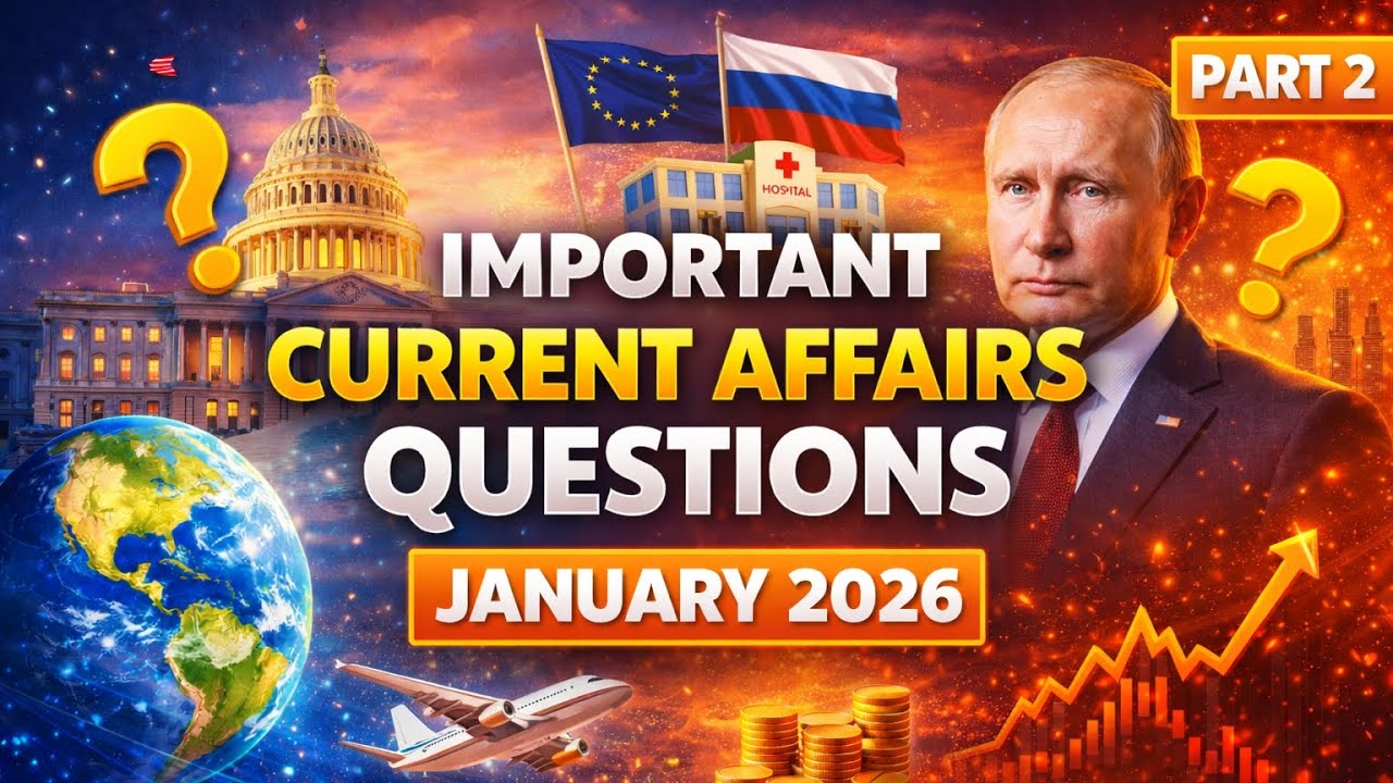 Part 2 of important current affairs questions for the competitive exams like CSS, PMS, NTS and PPSC