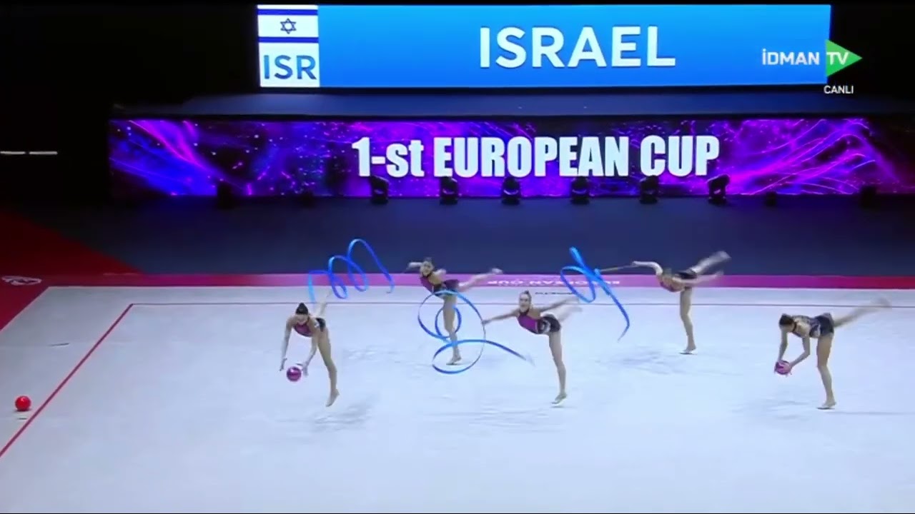 ISRAEL 3 RIBBONS and 2 BALLS AA 35,15 - European Cup 2024