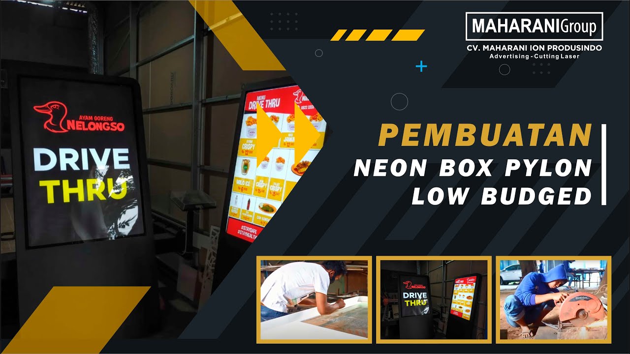 DIY - Neonbox Pylon Low Budged Hasil Maksimal