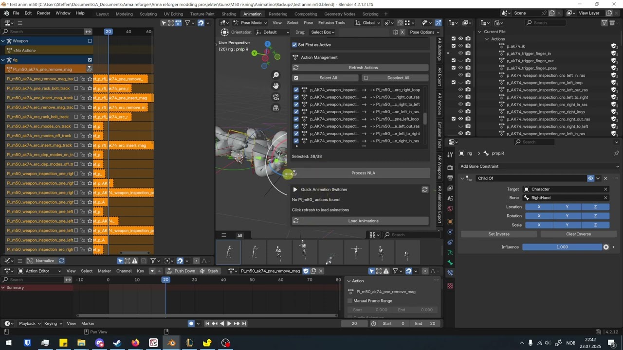 Arma reforger NLA addon for blender