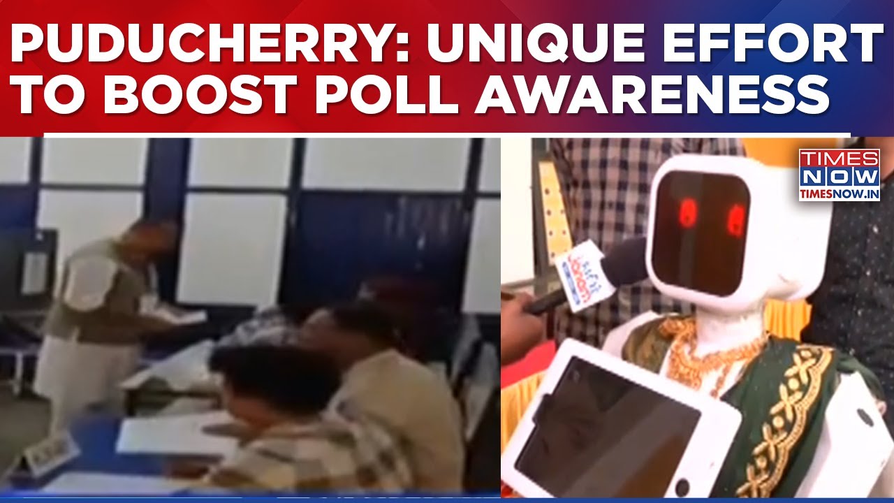 Interactive Robot Deployed At Poll Booth In Puducherry To Guide Voters & Boost Turnout Efforts