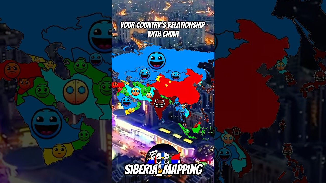 your country&rsquo;s relationship with China #mapping #geographythroughmaps #geography #map #asia #asiamap