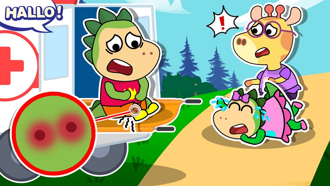 😱 Spike hatte einen Unfall im Park! 🚑🏃‍♂️ Sparkle und Freunde eilen zur Hilfe Fire Spike Kids