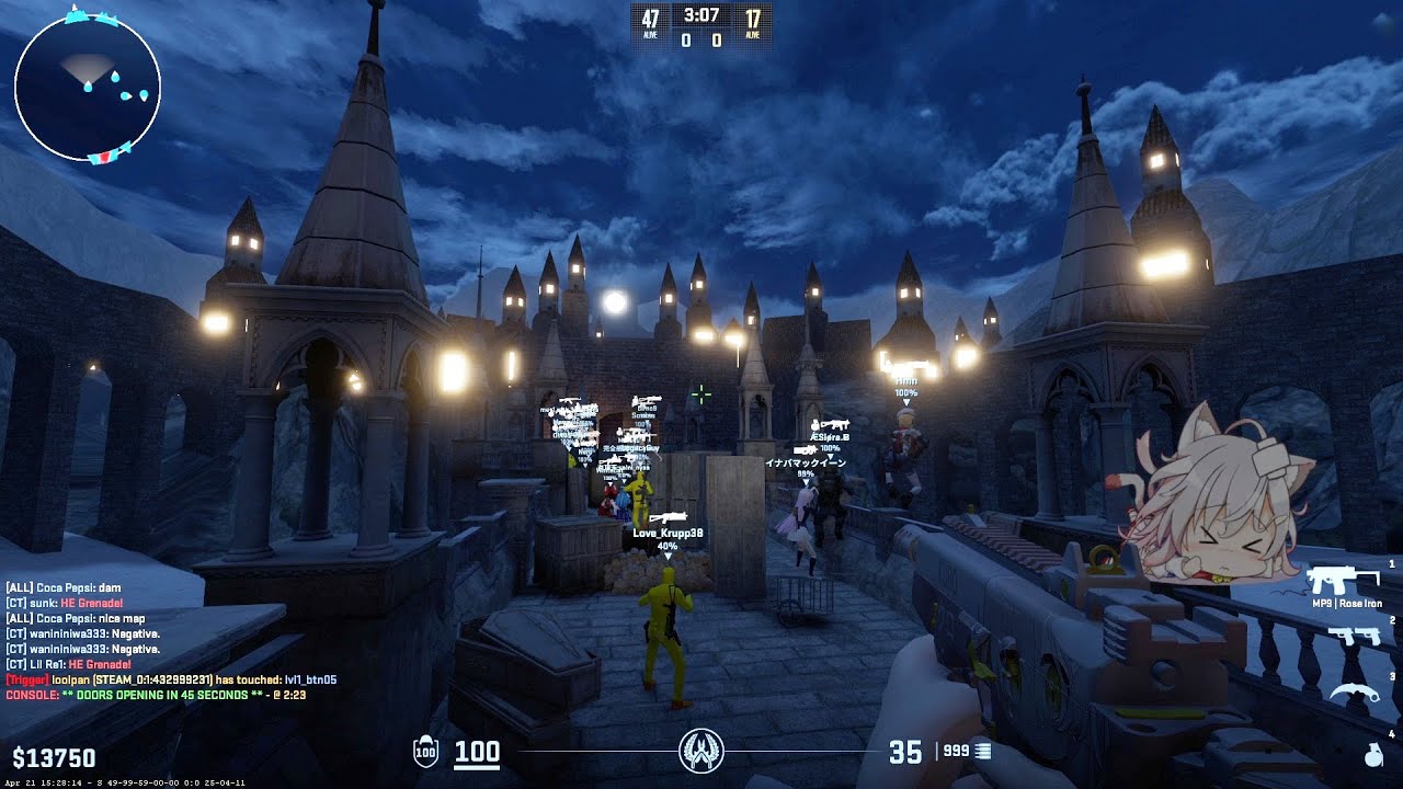 CS2 Zombie Escape ze_yurilnier (All Stages) On Lupercalia Server