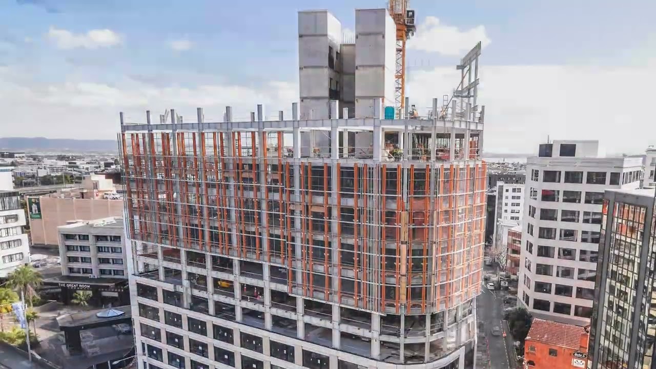 Hawkins - Cordis Auckland Pinnacle Tower - construction time-lapse