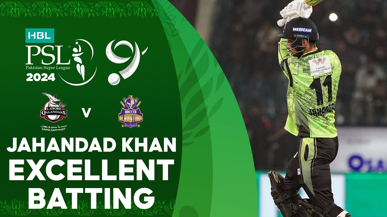 Jahandad Khan Excellent Batting | Lahore Qalandars vs Quetta Gladiators | Match 4 | HBL PSL 9 |M1Z2U