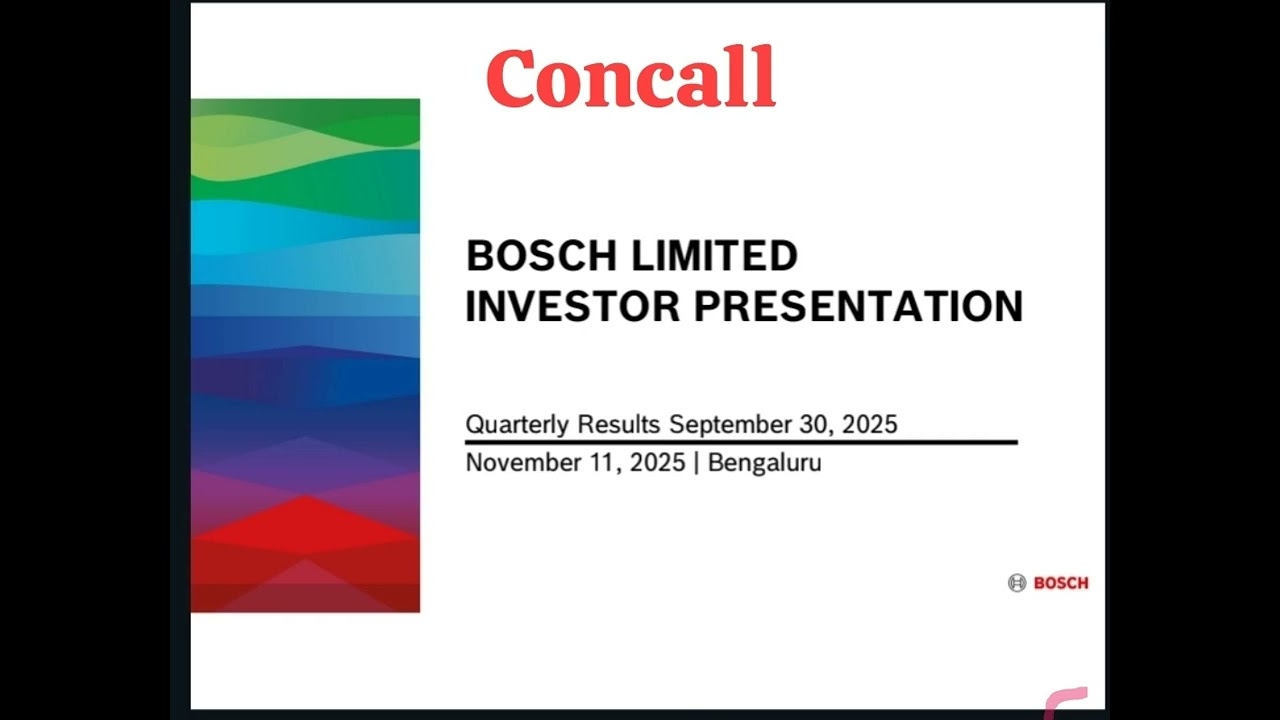 Concall Q2 FY 26 Bosch Ltd 11th November 2025 ppt in desc #Bosch Ltd