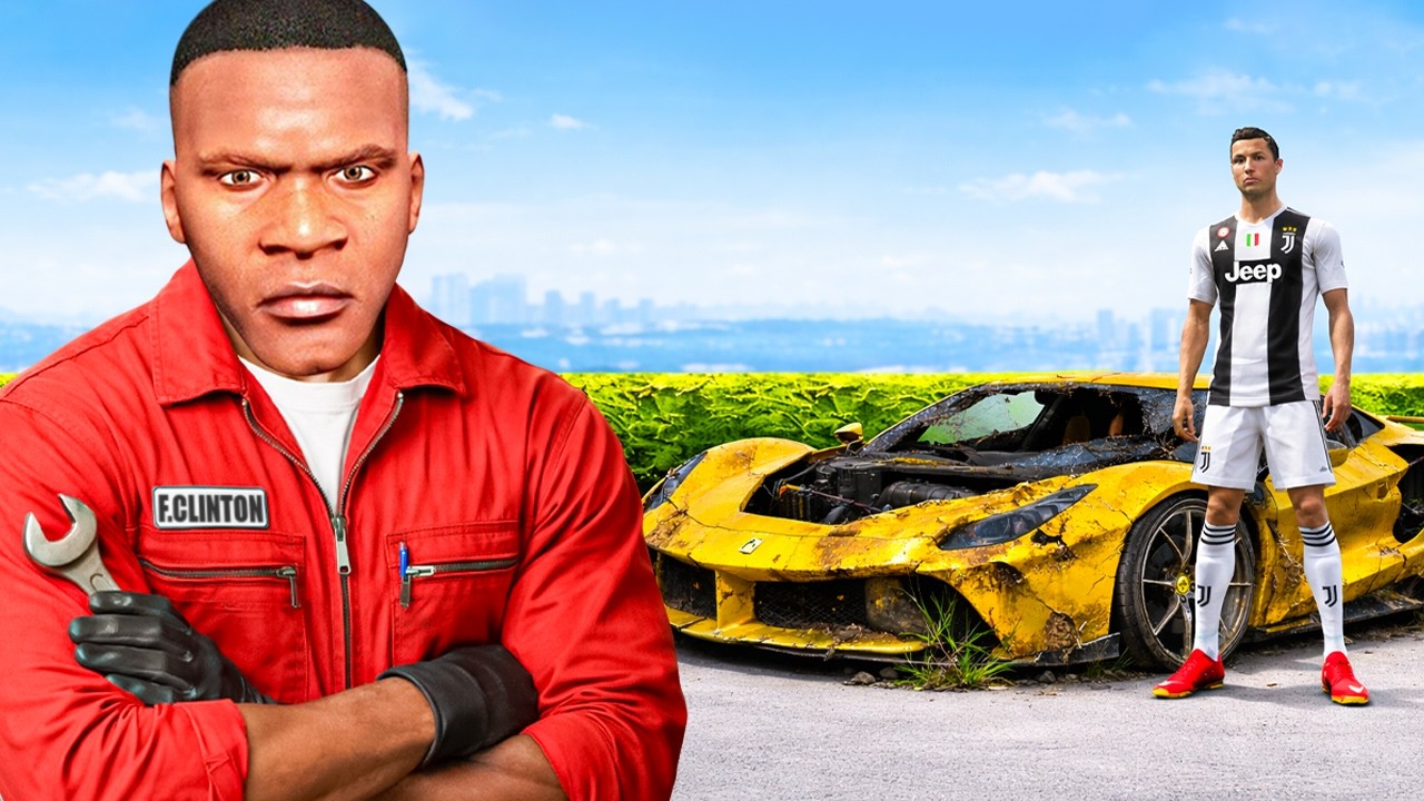 RÉPARER LA VOITURE DES JOUEURS DE FOOT SUR GTA 5 ! (Ronaldo, Messi, Neymar)
