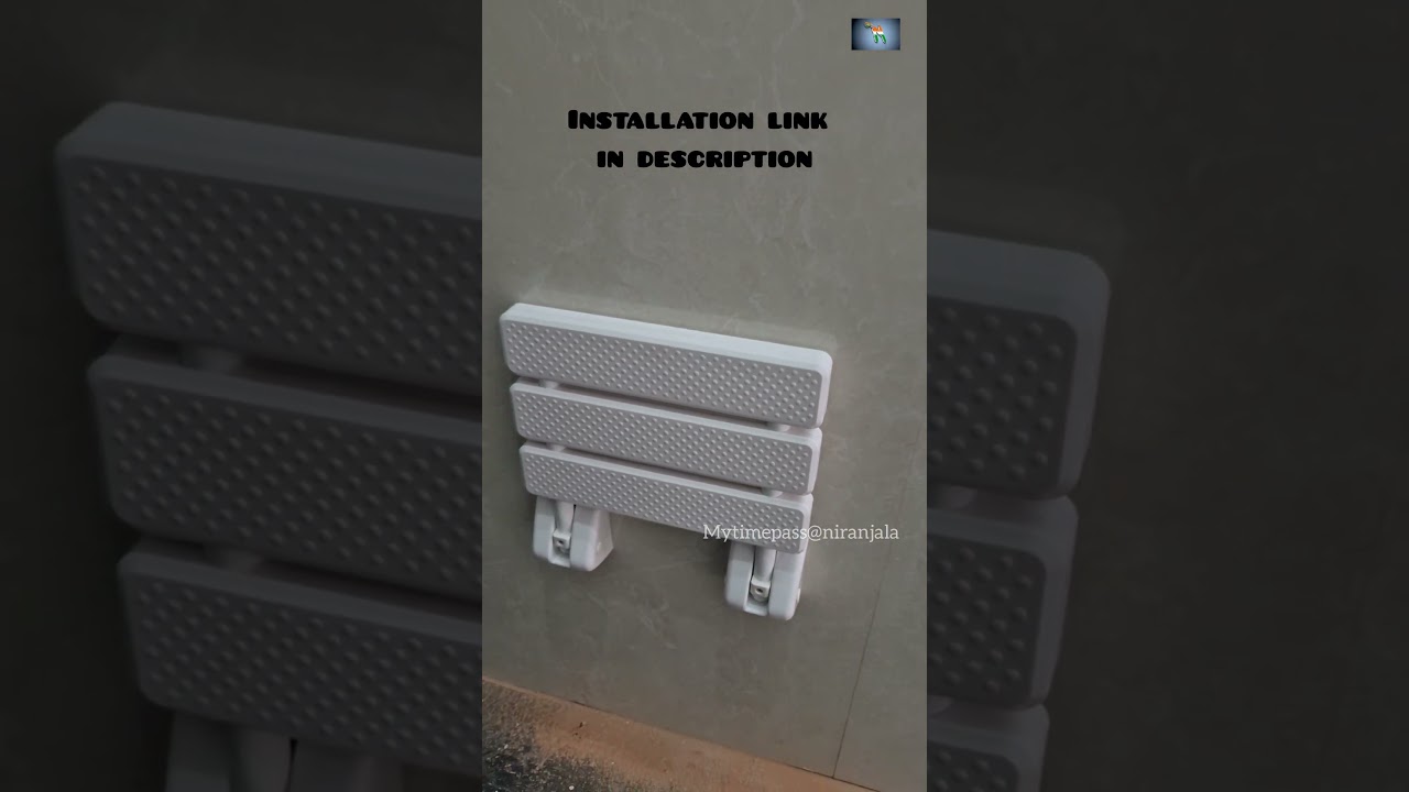 Folding Shower Seat Wall Mounted Stool for Bathroom #shorts