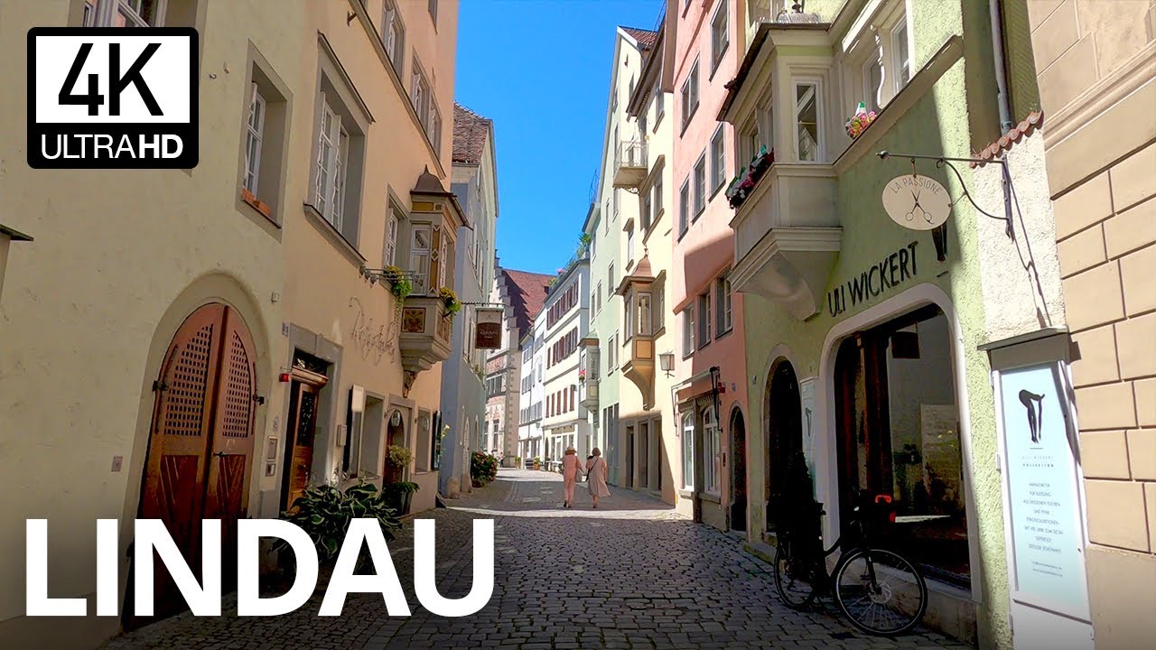 Sommer in Lindau Altstadt Spaziergang am Bodensee, Deutschland 🇩🇪