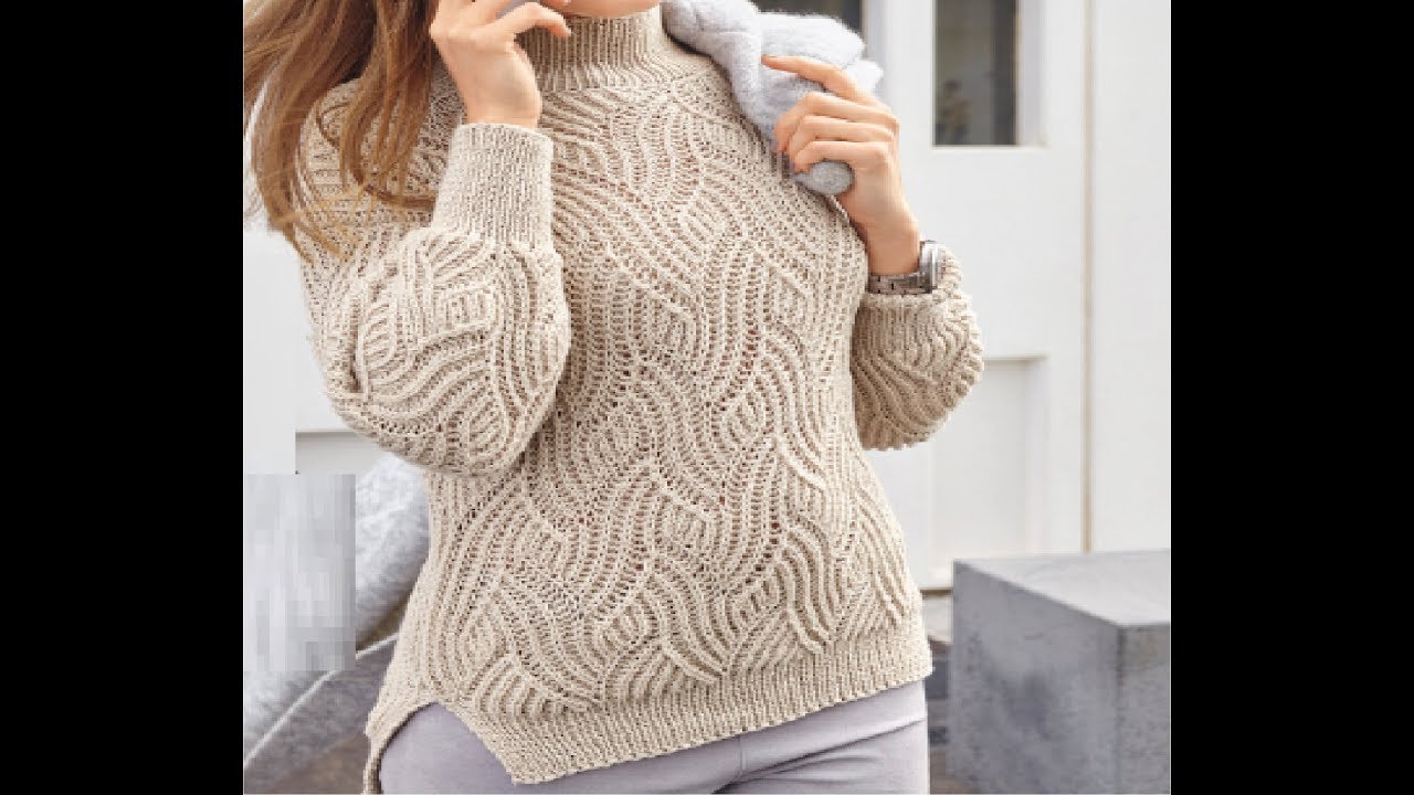 الامواج المتداخلة تريكو .... Knitting several waves together
