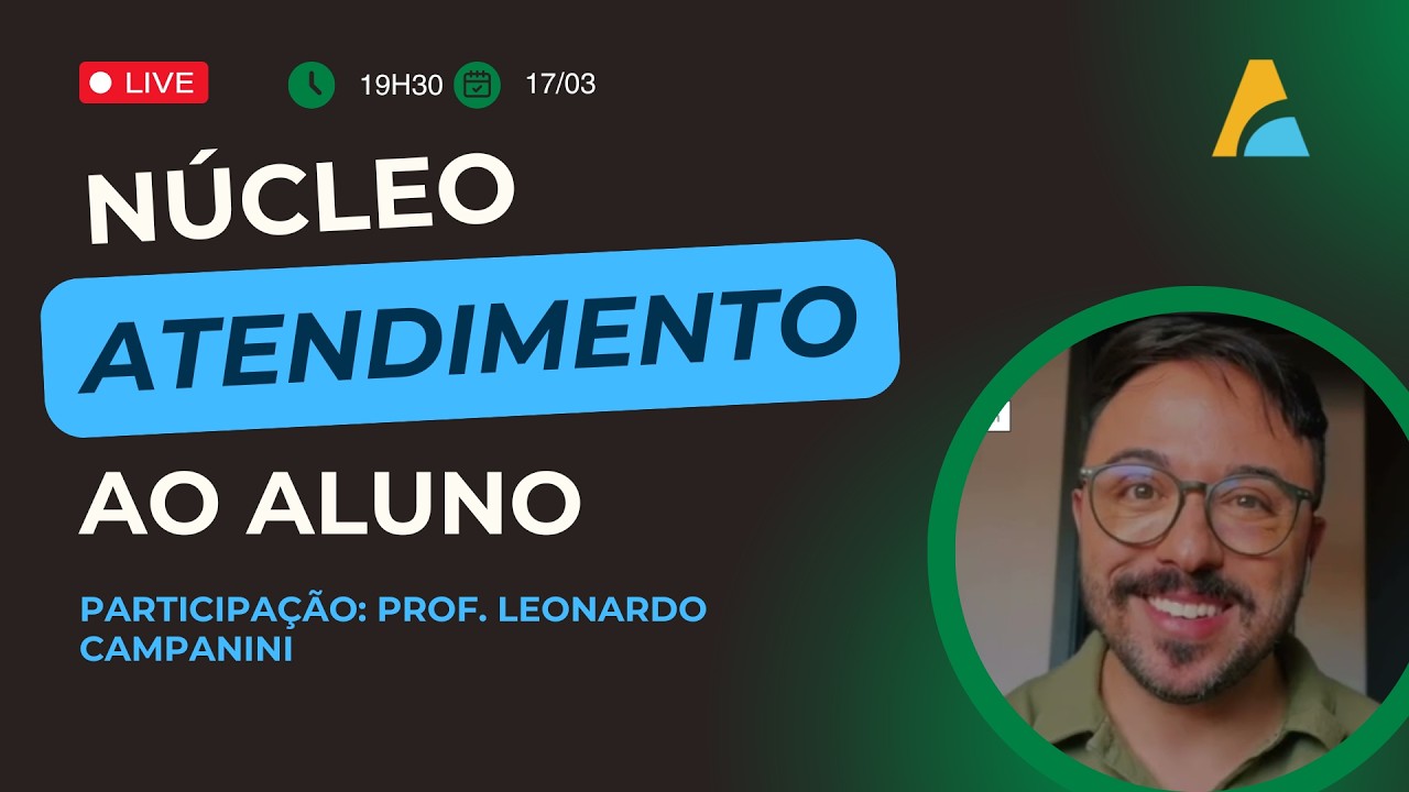 AULA AO VIVO 17/03/2026 - NAIA Núcleo de Atendimento Intensivo ao aluno