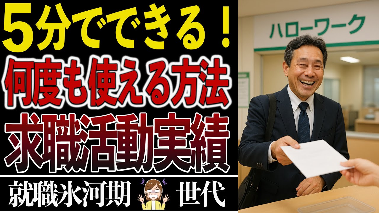 【求職活動実績】1番簡単なのはこの方法です。ハローワークを使いこなせ！わずか5分で終わる作り方【失業保険】