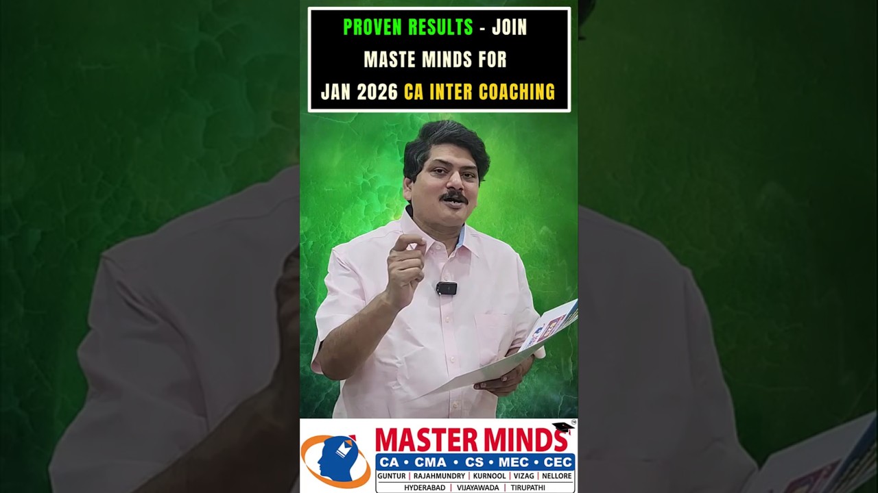 Proven Results Join Maste Minds for Jan 2026 CA Inter Coaching