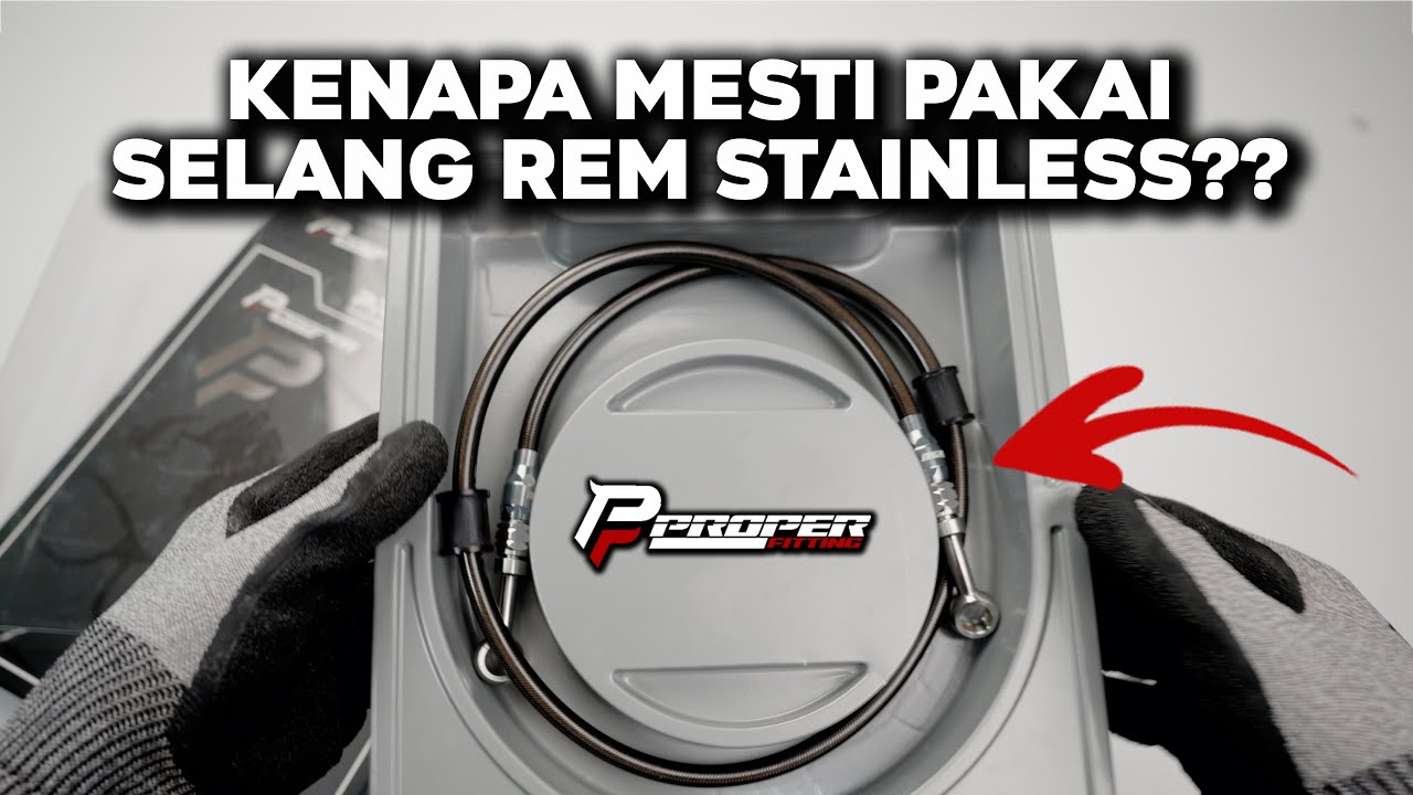 SELANG REM STAINLESS PROPER RACING LINE #variomodifikasi #vario #vario150