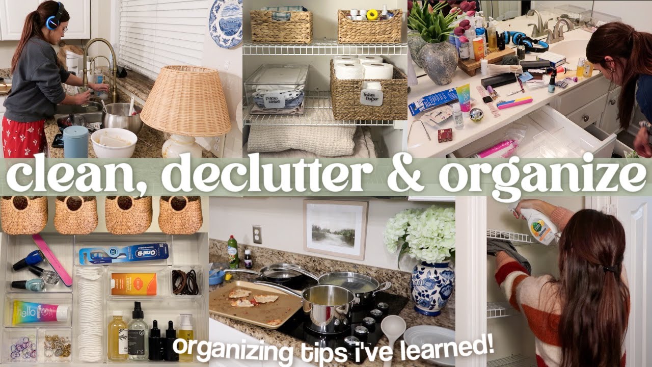 CLEANING, DECLUTTERING AND ORGANIZING | decluttering motivation, clean with me and organization tips