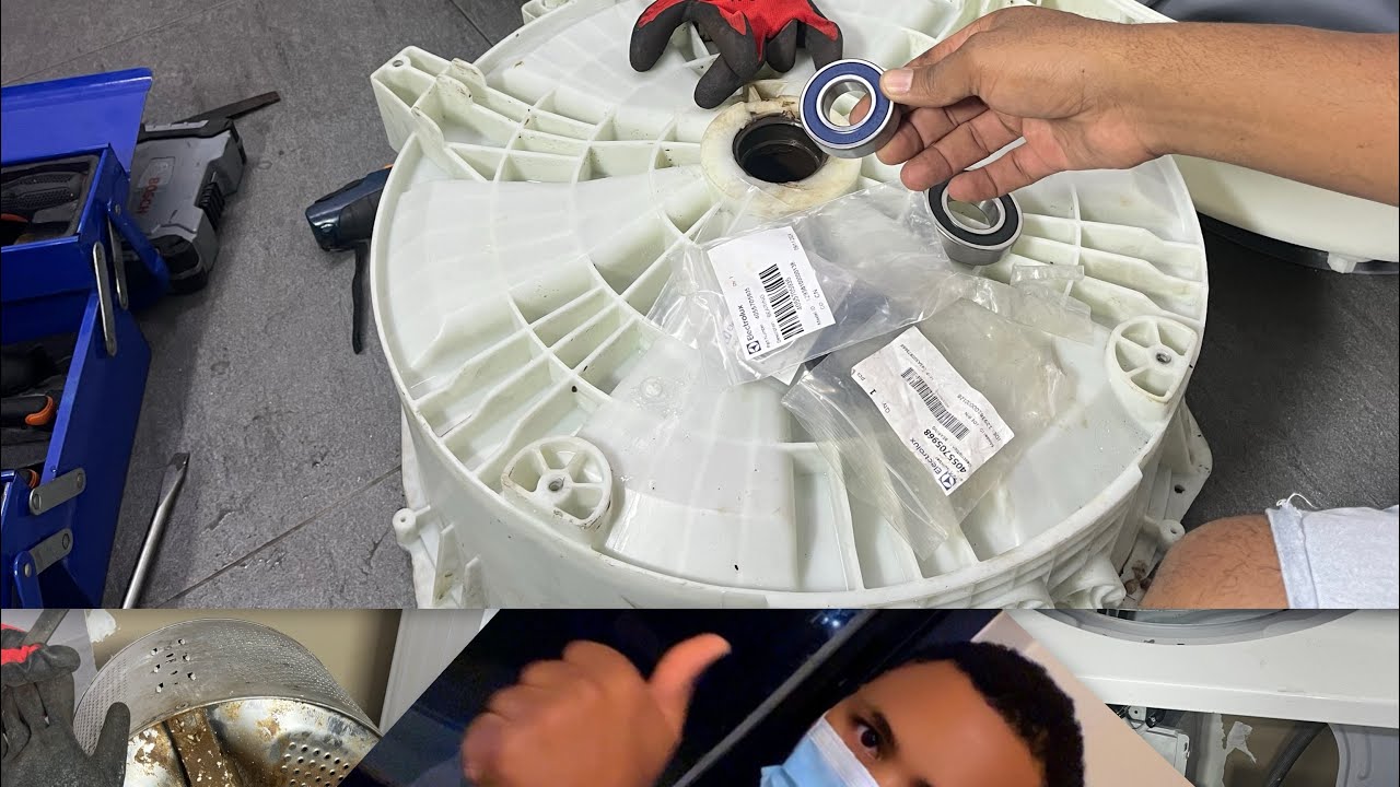 How To Remove And Replace Bearings On Front Loader Washing Machine. #bearings