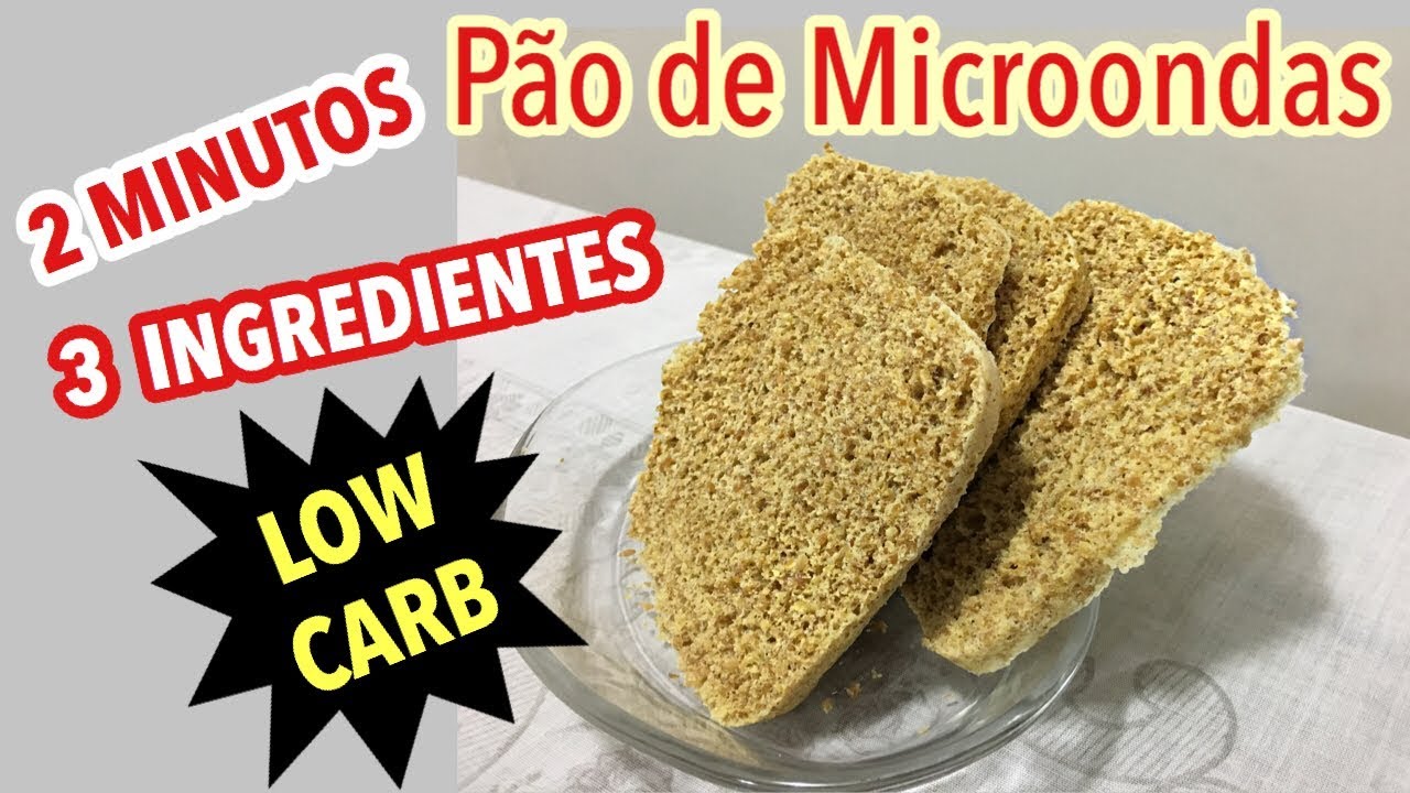 PÃO DE LINHAÇA LOWCARB DE MICROONDAS - Cozinha da Marinoca