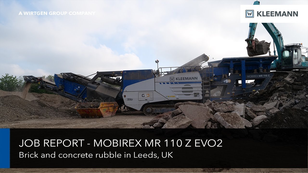 MR 110 Z EVO2 recycling brick and concrete rubble in Leeds, UK