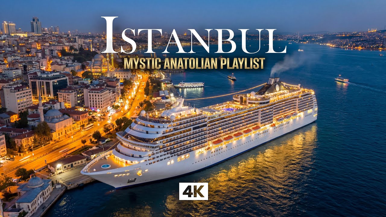 ISTANBUL in 4K – Mystic Anatolian Music Journey | Ottoman Night Drone Aerial