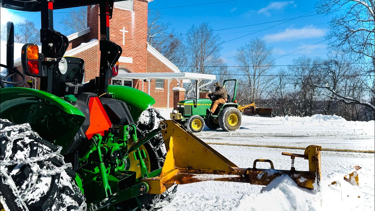 Snow Plowing Day 2 with All Three John Deere’s!