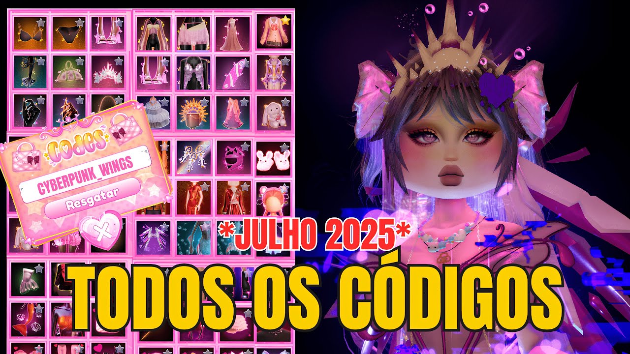 🔓 NOVOS C&Oacute;DIGOS!! TODOS OS C&Oacute;DIGOS FUNCIONANDO no Dress to Impress 💖 (JULHO 2025) | Roblox