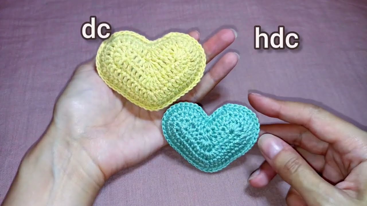 DIY 3D crochet heart, easy crochet pattern, tutorial, crochet bag charm 🧶❣️