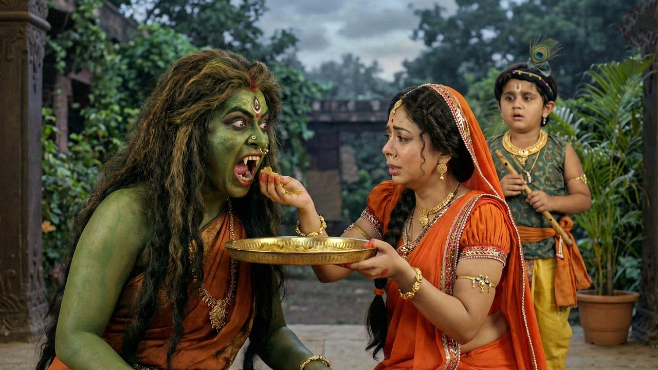 मैया ने राक्षसी को खिलाया भोजन, ये देख बलराम रह गए हैरान | यशोमती मईया के नंदलाला | Shree Krishan