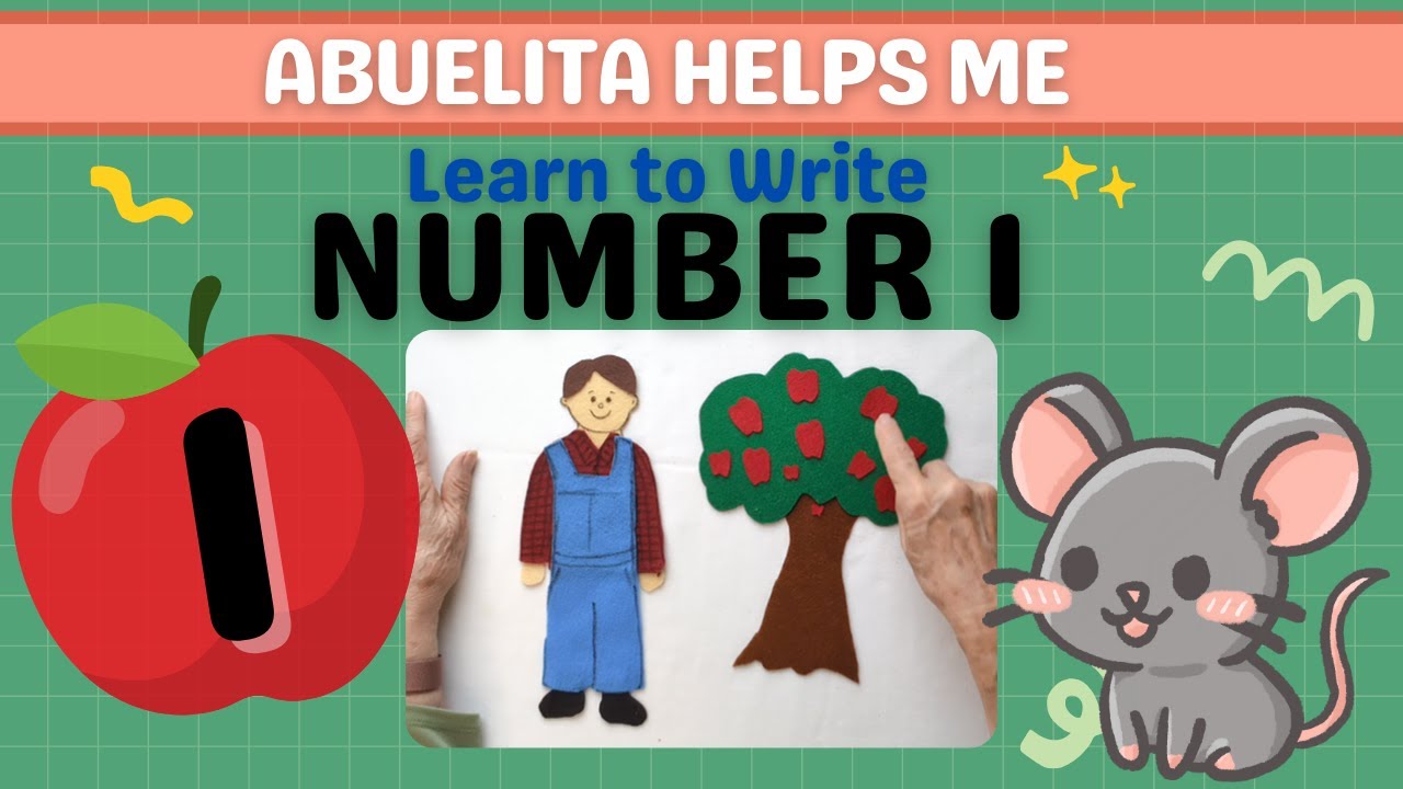 Learn to Write Number 1 🍎Abuelita's Apple Story