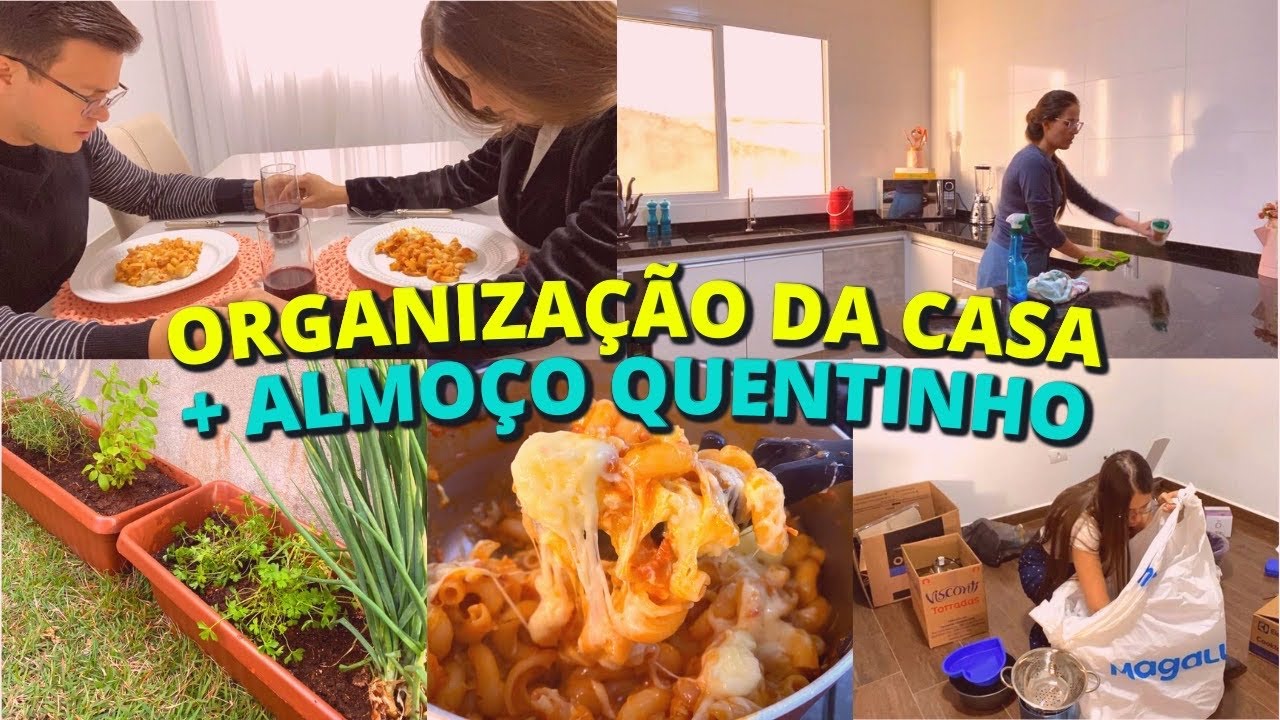 ORGANIZAÇÃO + PRIMEIRO ALMOÇO NA CASA NOVA | *fiz uma hortinha em casa
