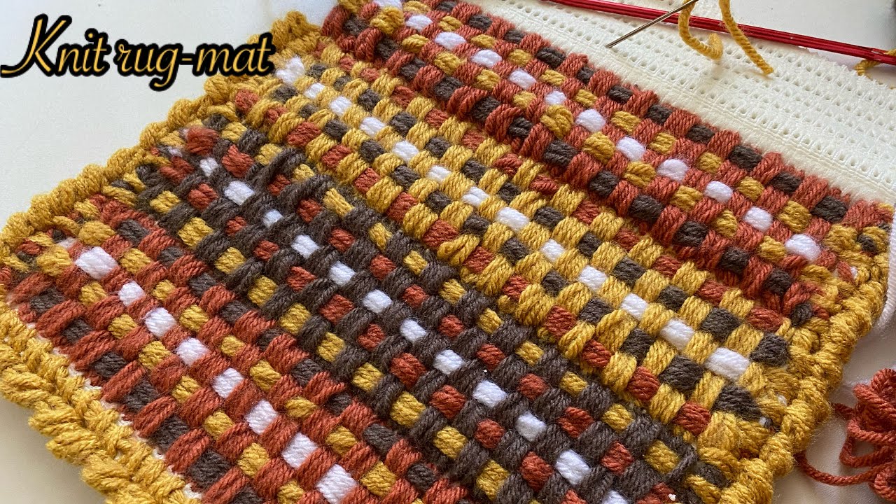 Dokuma tekniği ile halı kaydırmaz &uuml;zerine, paspas, kilim, seccade, halı yapımı