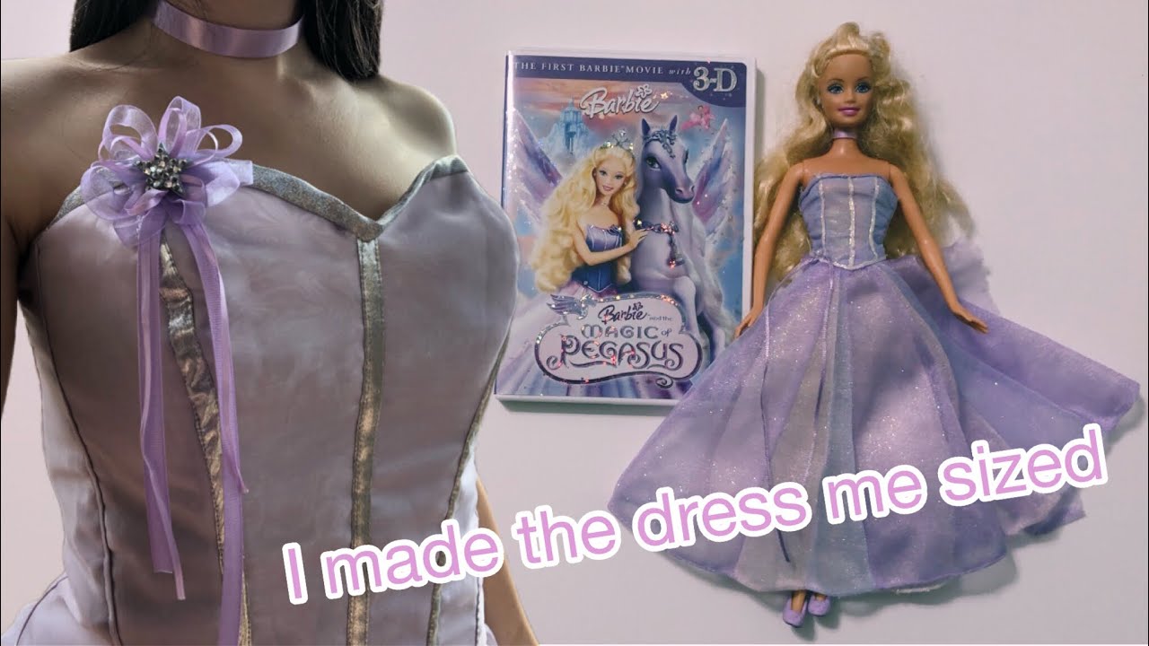 I Made a Classic BARBIE Movie Dress ME SIZED | Magic of Pegasus