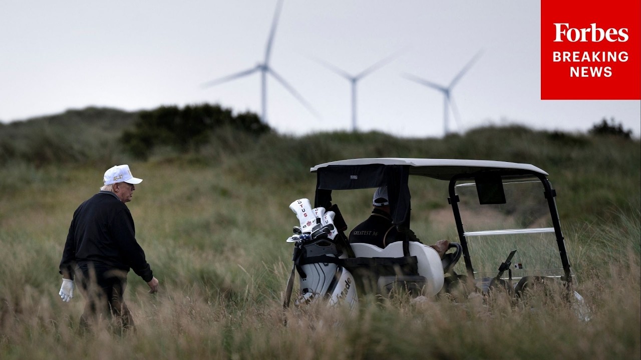 Trump Demands Wind Turbine Removal Near Golf Course While Praising Scottish Drilling Plan
