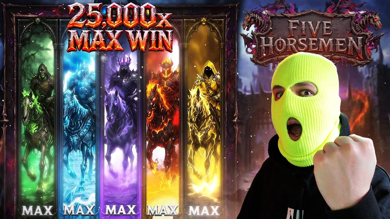 THE BEST SLOT IF YOU WANT A MAX WIN! CRAZY 25,000X SESSION ON FIVE HORSEMEN
