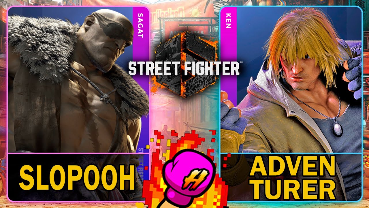 SF6 Slopooh (SAGAT) VS Adven Turer (KEN)🥊Street Fighter 6🥊スト6🥊4K 60ᶠᵖˢ