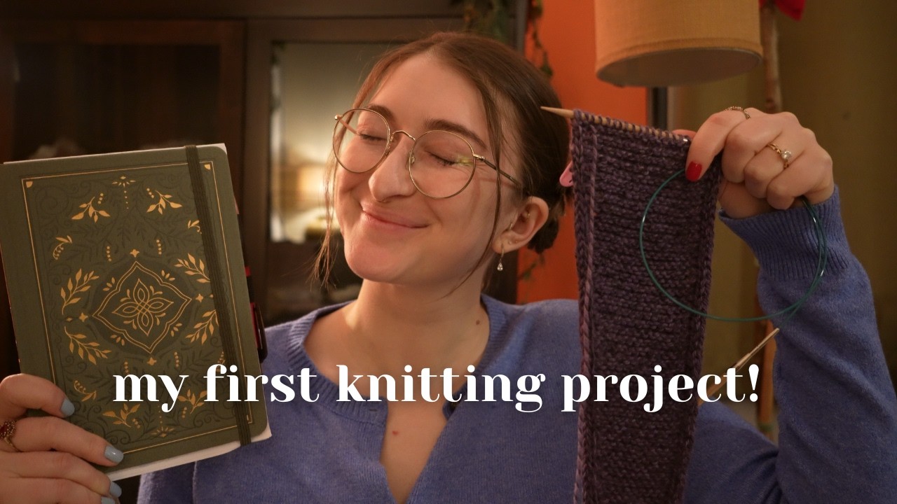 starting a craft journal + my first knitting project !!
