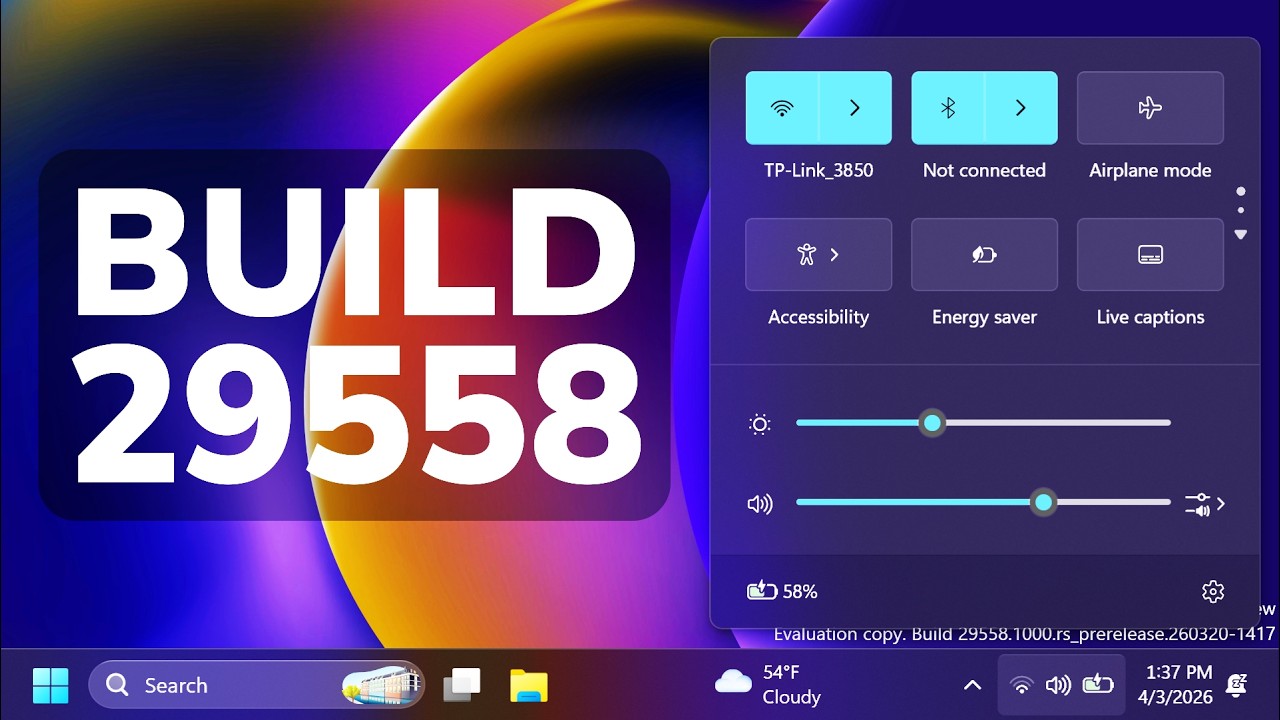 Новая сборка Windows 11 vNext 29558 &ndash; Новые возможности для следующей версии Windows (Canary)
