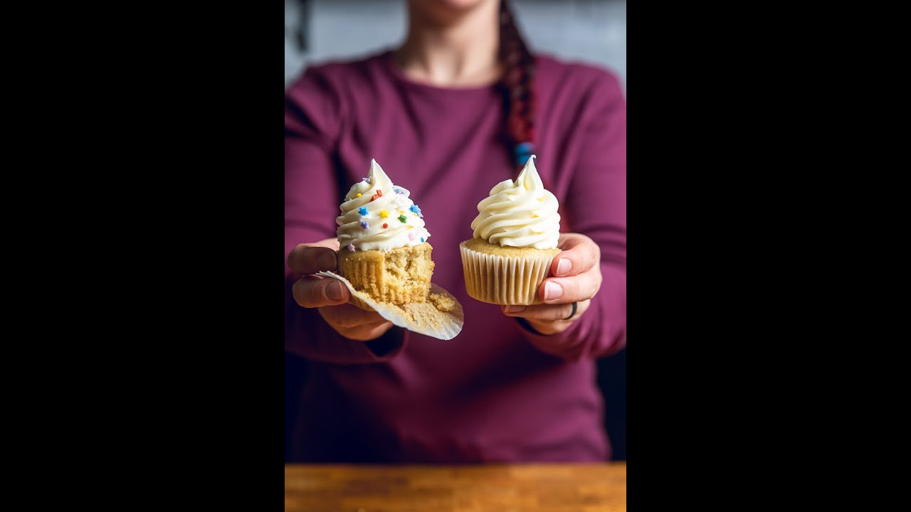 The BEST Vegan Vanilla Cupcakes  #Shorts