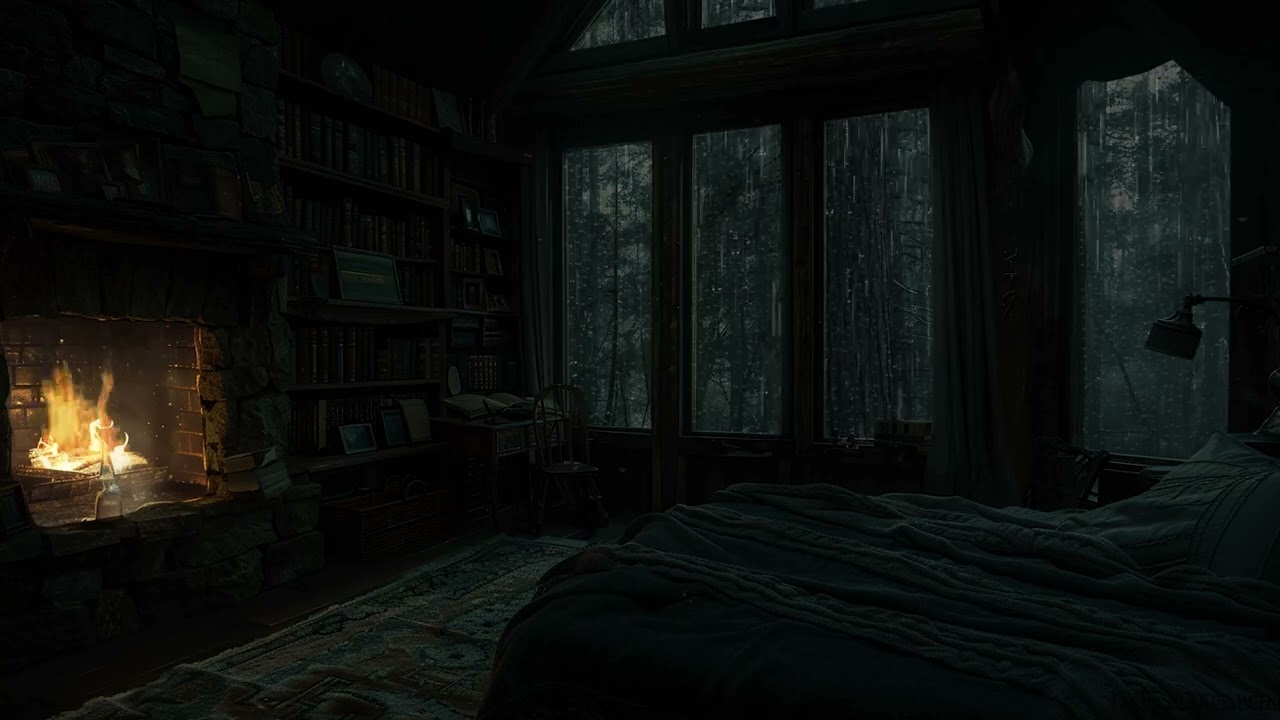 Gentle Rain and Ember Glow: A Dreamy Atmosphere for Quiet Study, Peaceful Meditation, Deep Rest