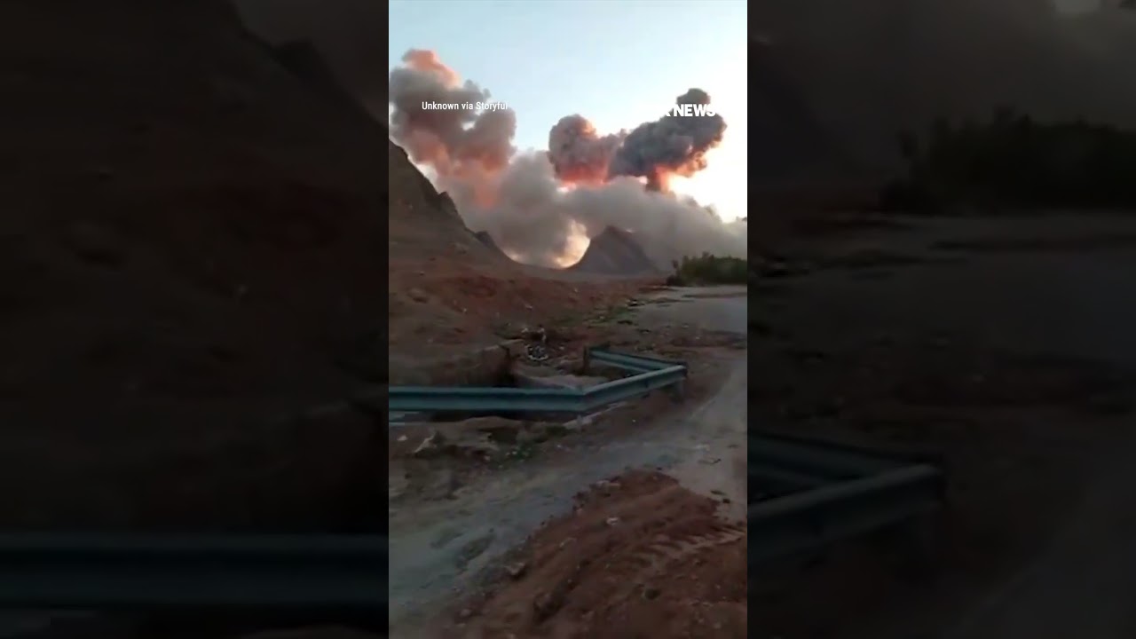 UP IN SMOKE: Dark clouds fill the sky in Iran's Isfahan Province #foxnews #iran #shorts