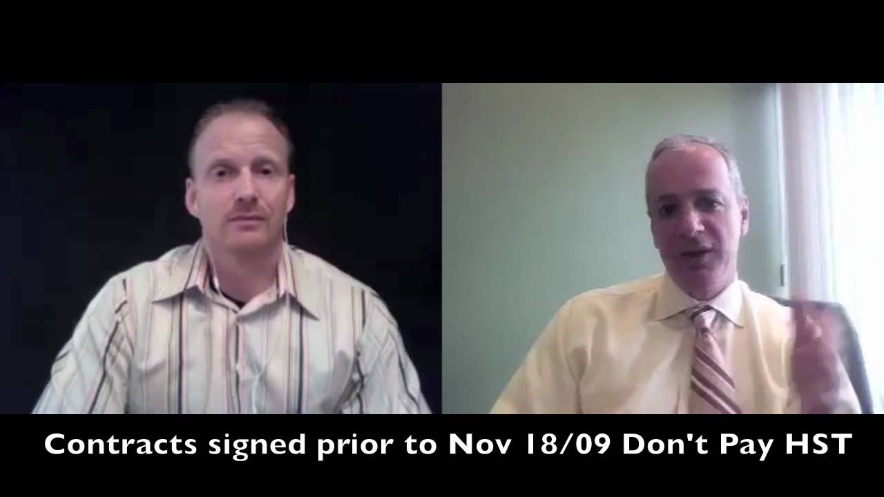 HST Harmonized Sales Tax Vancouver Part 1 with lawyer Tony Spagnuolo Mortgage Broker Mark Fidgett
