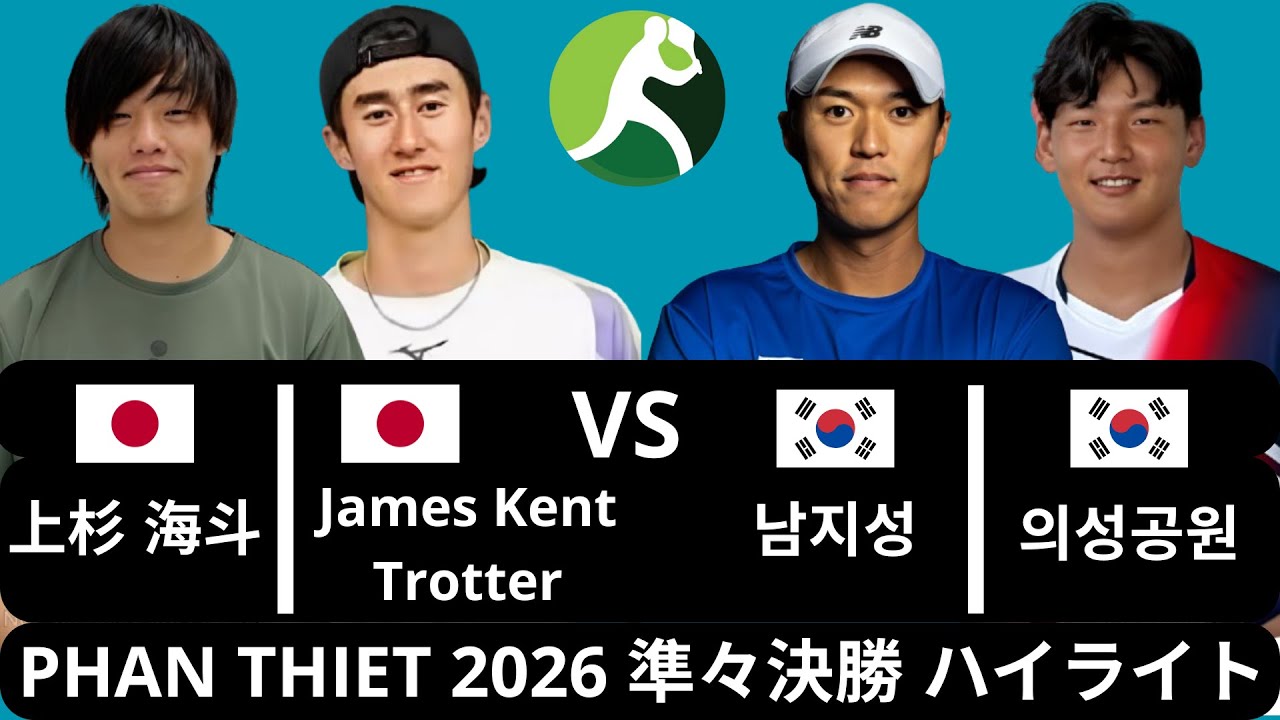 Kaito Uesugi 上杉海斗 & James Trotter vs Jisung Nam 남지성 & Uisung Park 의성공원 | Phan Thiet 2026 準々決勝