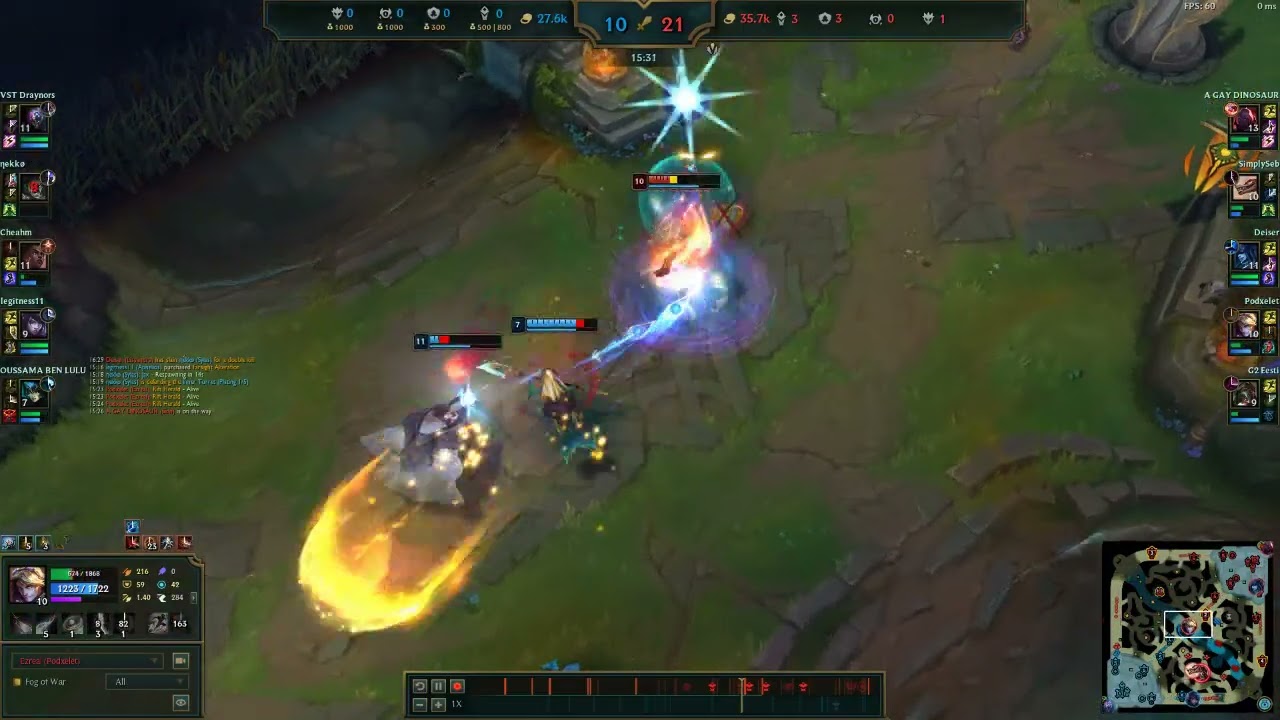 Ezreal clean 1v2