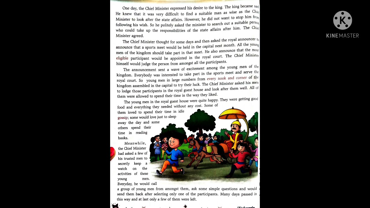 Chapter-5,The Wise Minister Class-7(Subject-English)